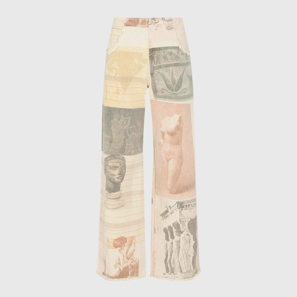 Tanja | Jeans Vintage para Mujer de Cintura Alta con Estampado