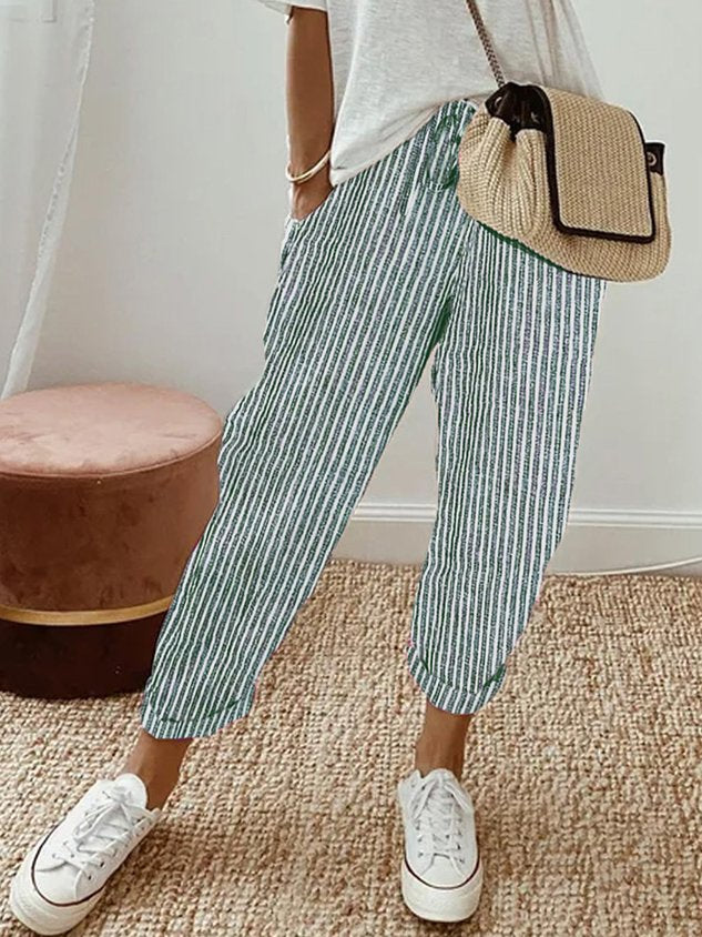Helga | Pantalones de lino casuales elegantes