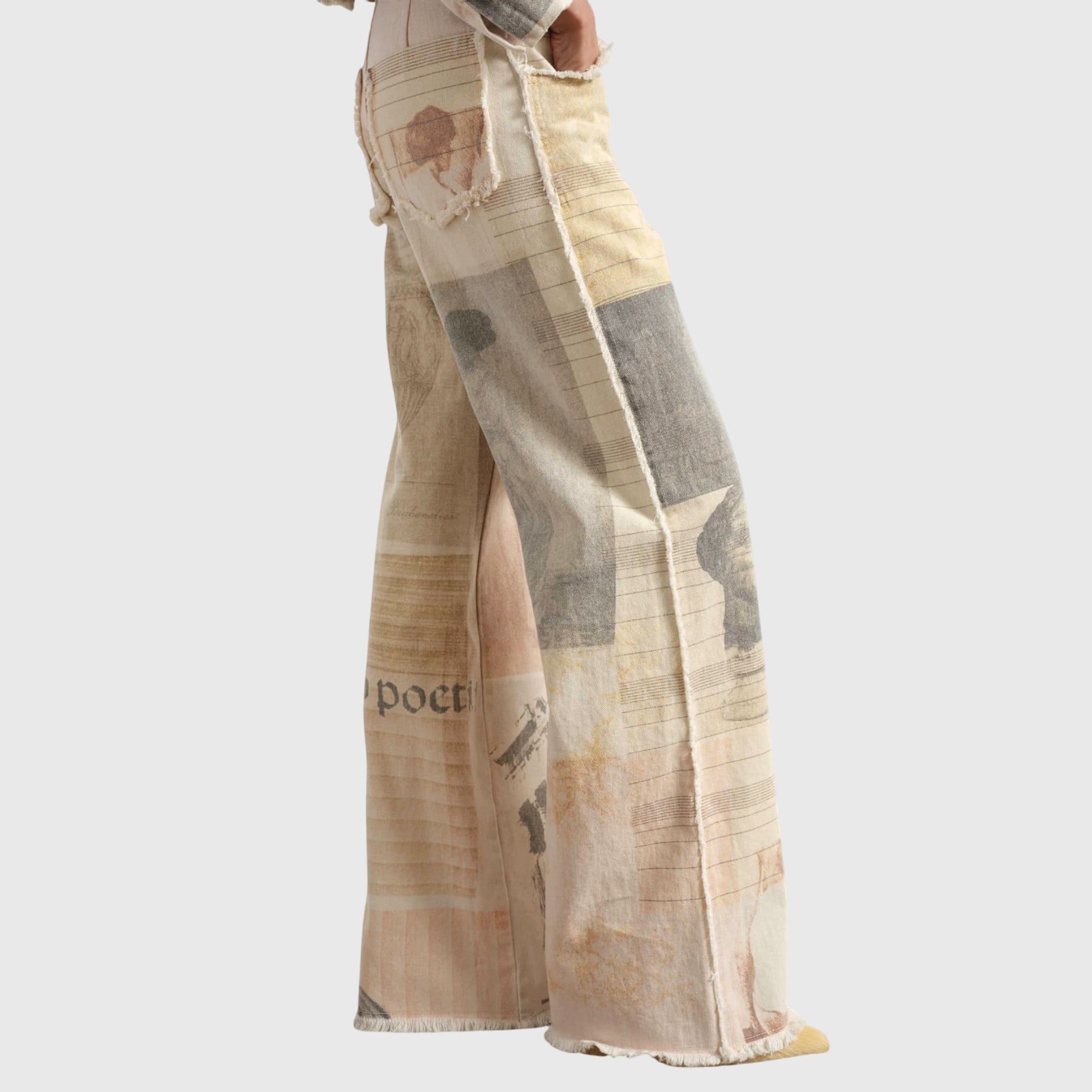 Tanja | Jeans Vintage para Mujer de Cintura Alta con Estampado