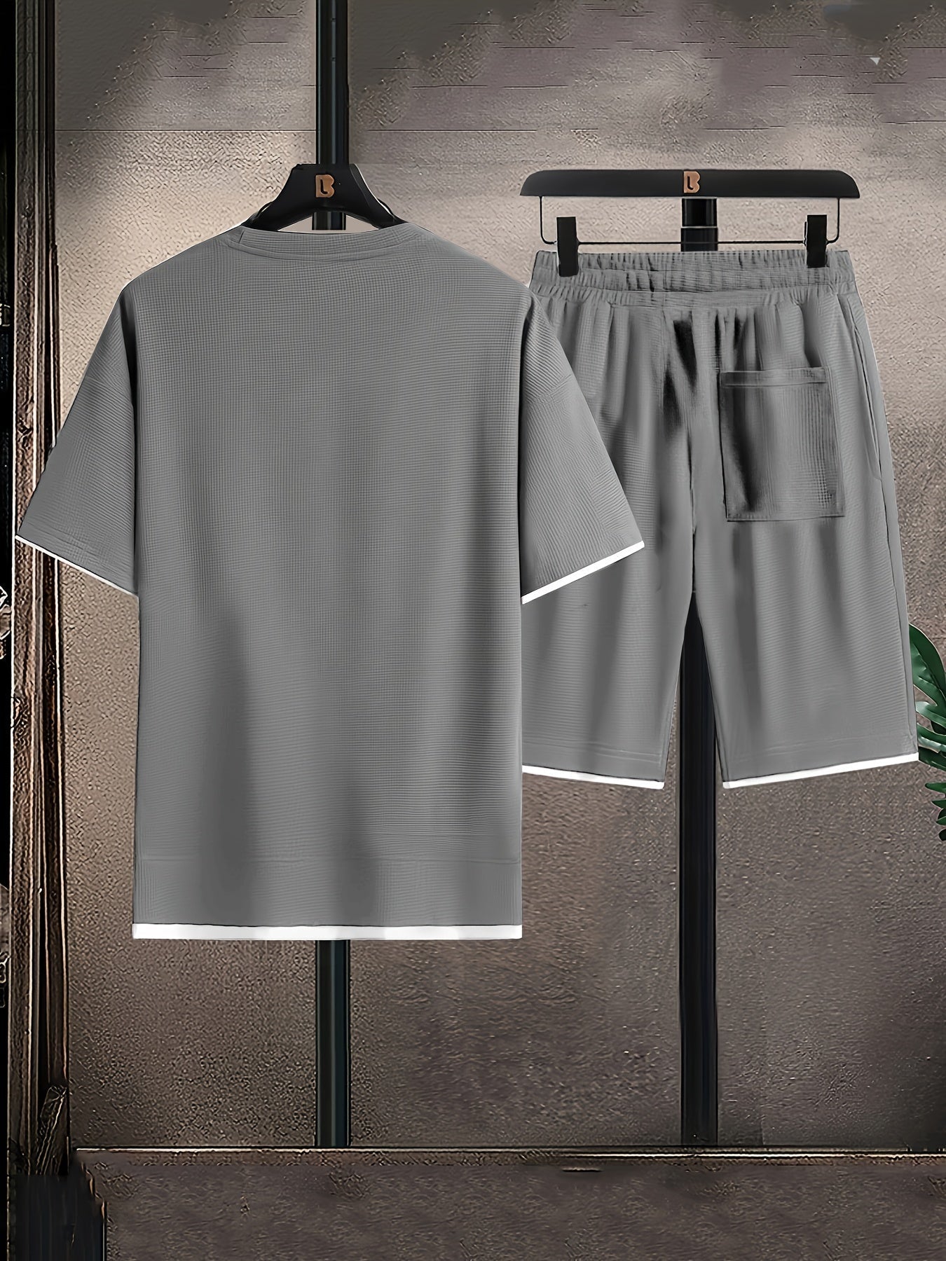 Conjunto de ropa de estar por casa de punto elegante