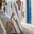 Caftan Dress "Blanche" – Joyful Stripe