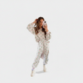 Chloe | Cosy Christmas bow print pyjama set