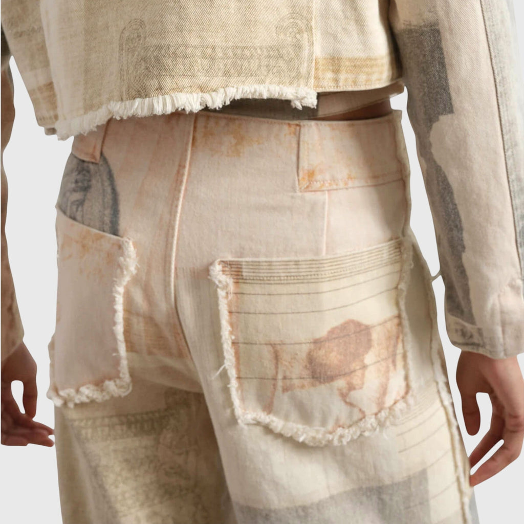 Tanja | Jeans Vintage para Mujer de Cintura Alta con Estampado