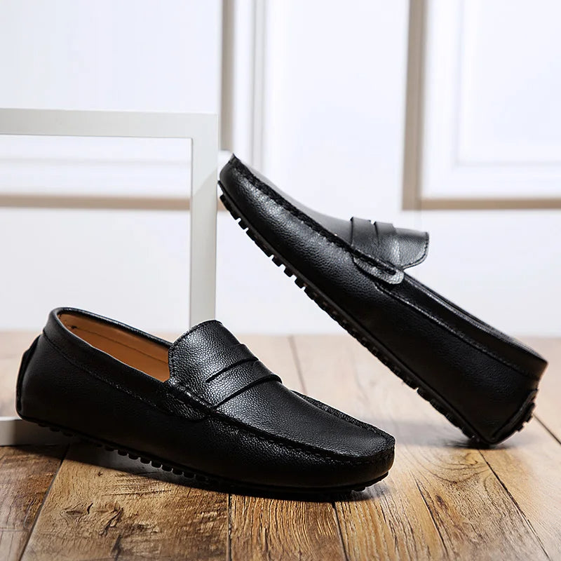 Mocasines casuales de piel para el verano