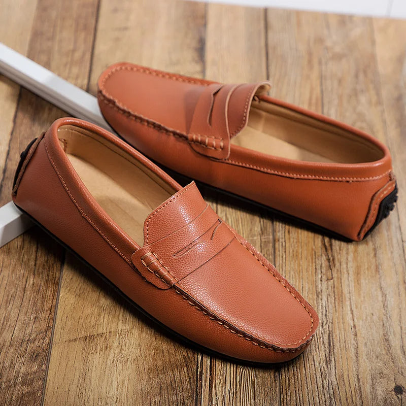 Mocasines casuales de piel para el verano