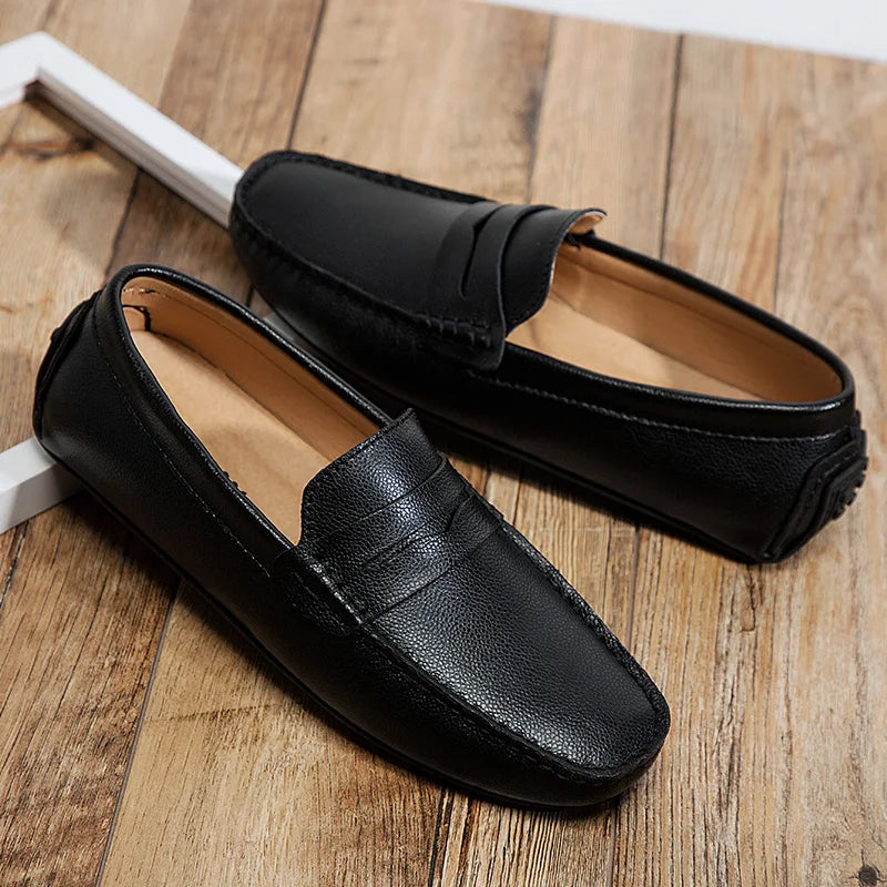 Mocasines casuales de piel para el verano