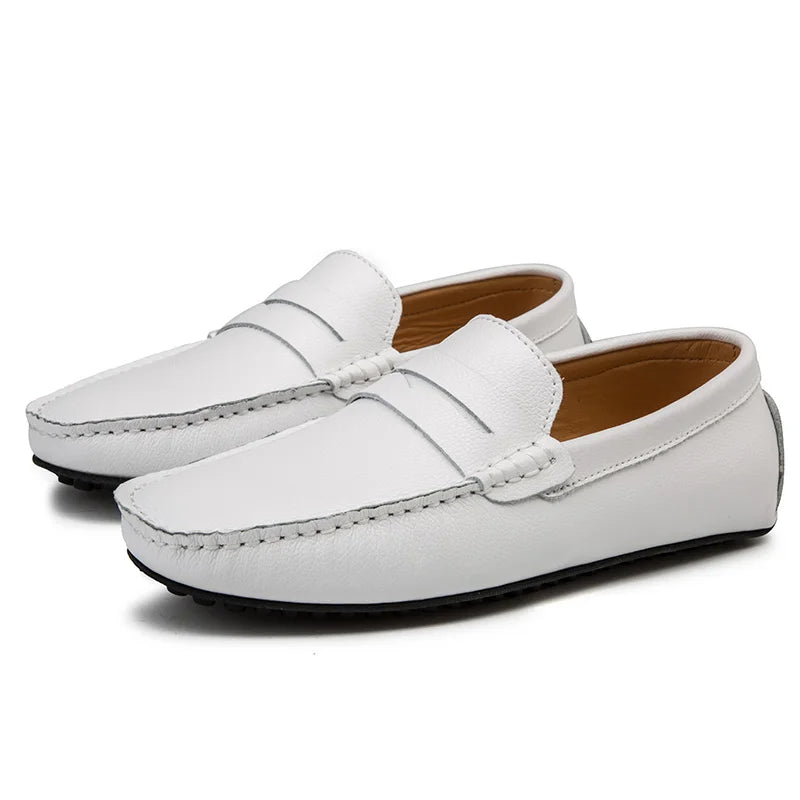 Mocasines casuales de piel para el verano