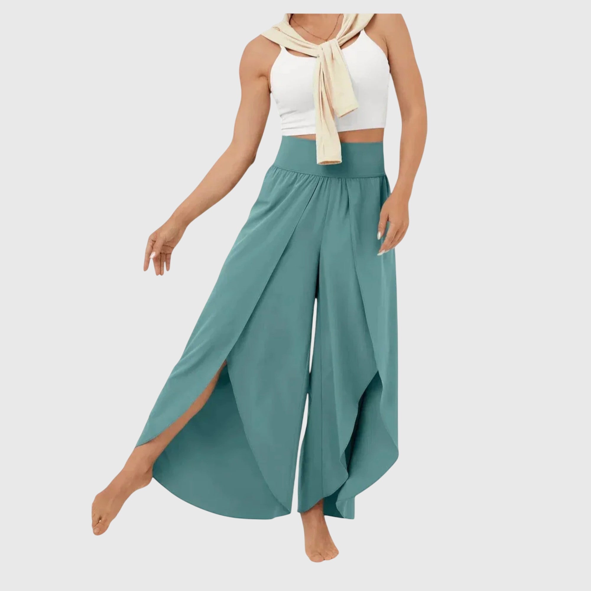 Magdalena | Pantalones Boho de corte amplio para mujer con diseño de abertura