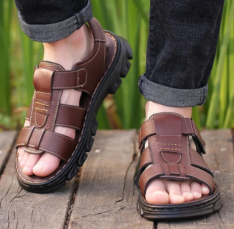 Sandalias de cuero para hombre Comfort Max