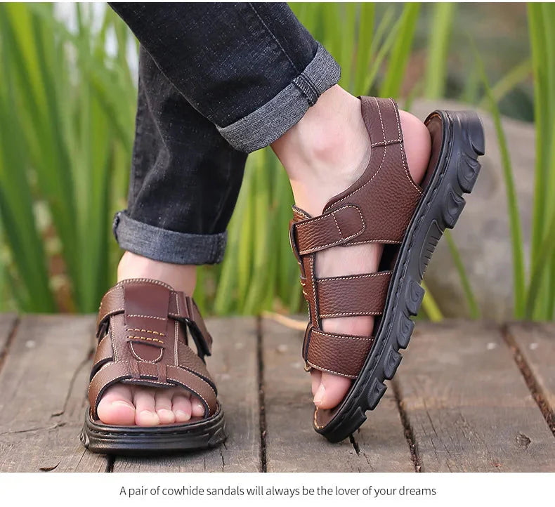 Sandalias de cuero para hombre Comfort Max