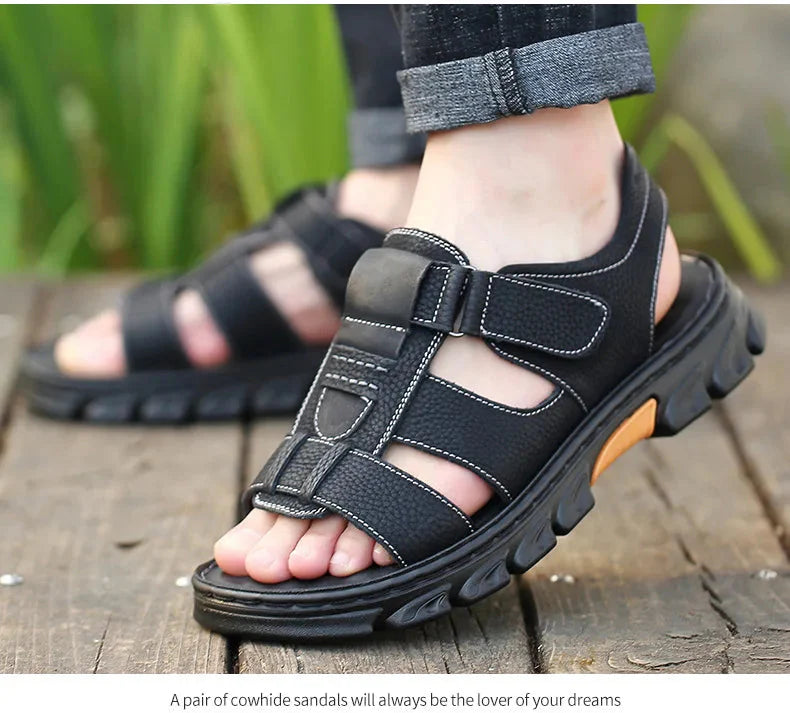 Sandalias de cuero para hombre Comfort Max