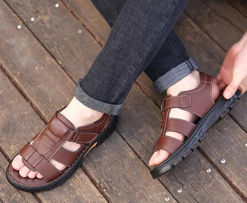 Sandalias de cuero para hombre Comfort Max