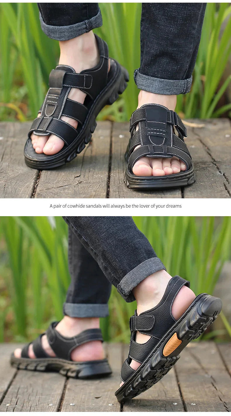 Sandalias de cuero para hombre Comfort Max