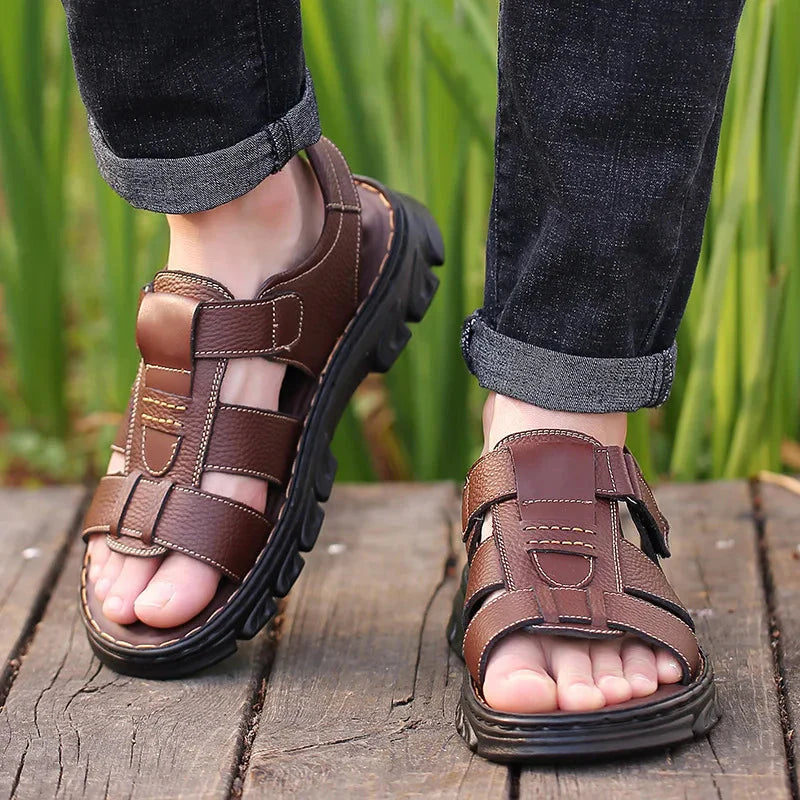Sandalias de cuero para hombre Comfort Max