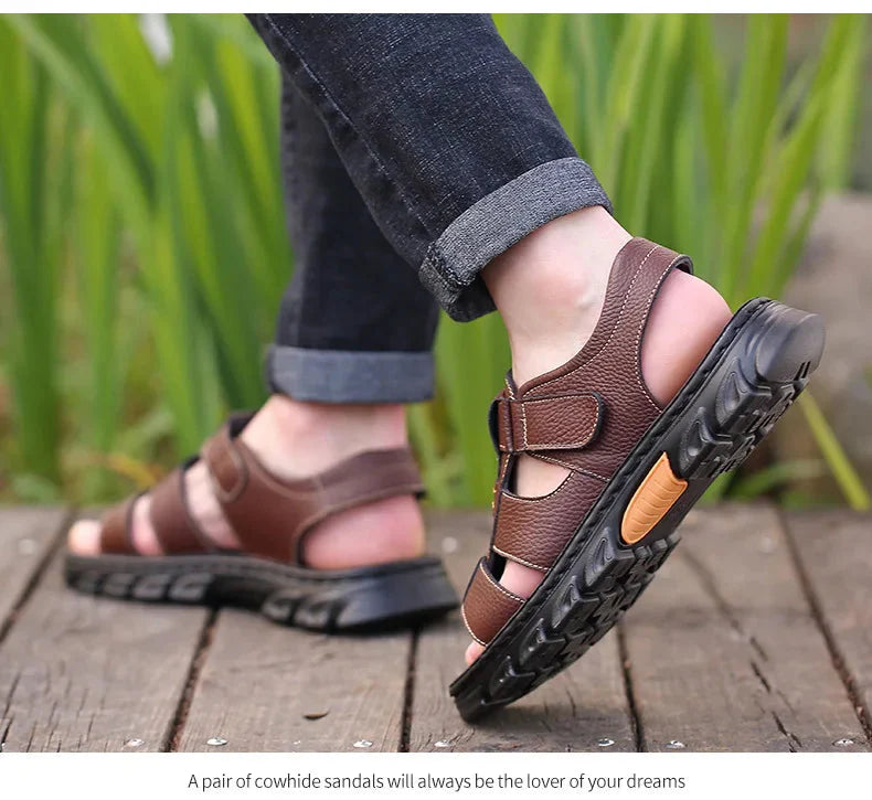 Sandalias de cuero para hombre Comfort Max