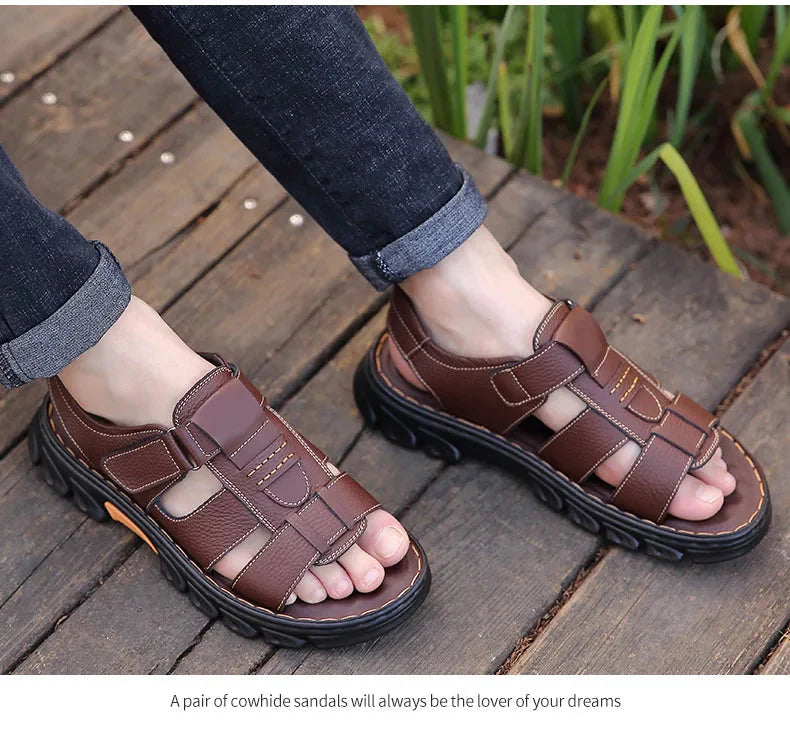 Sandalias de cuero para hombre Comfort Max