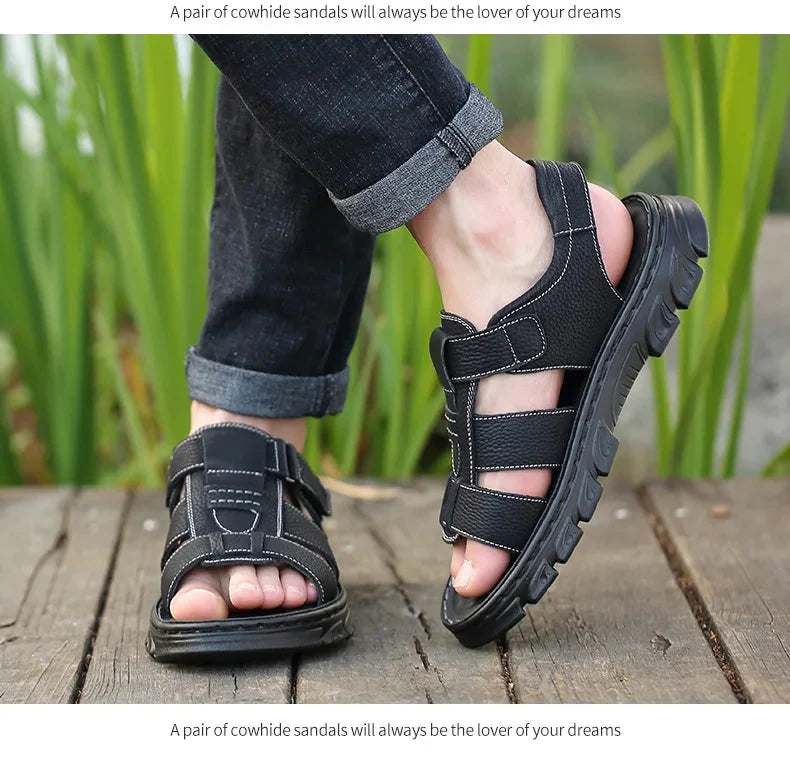 Sandalias de cuero para hombre Comfort Max