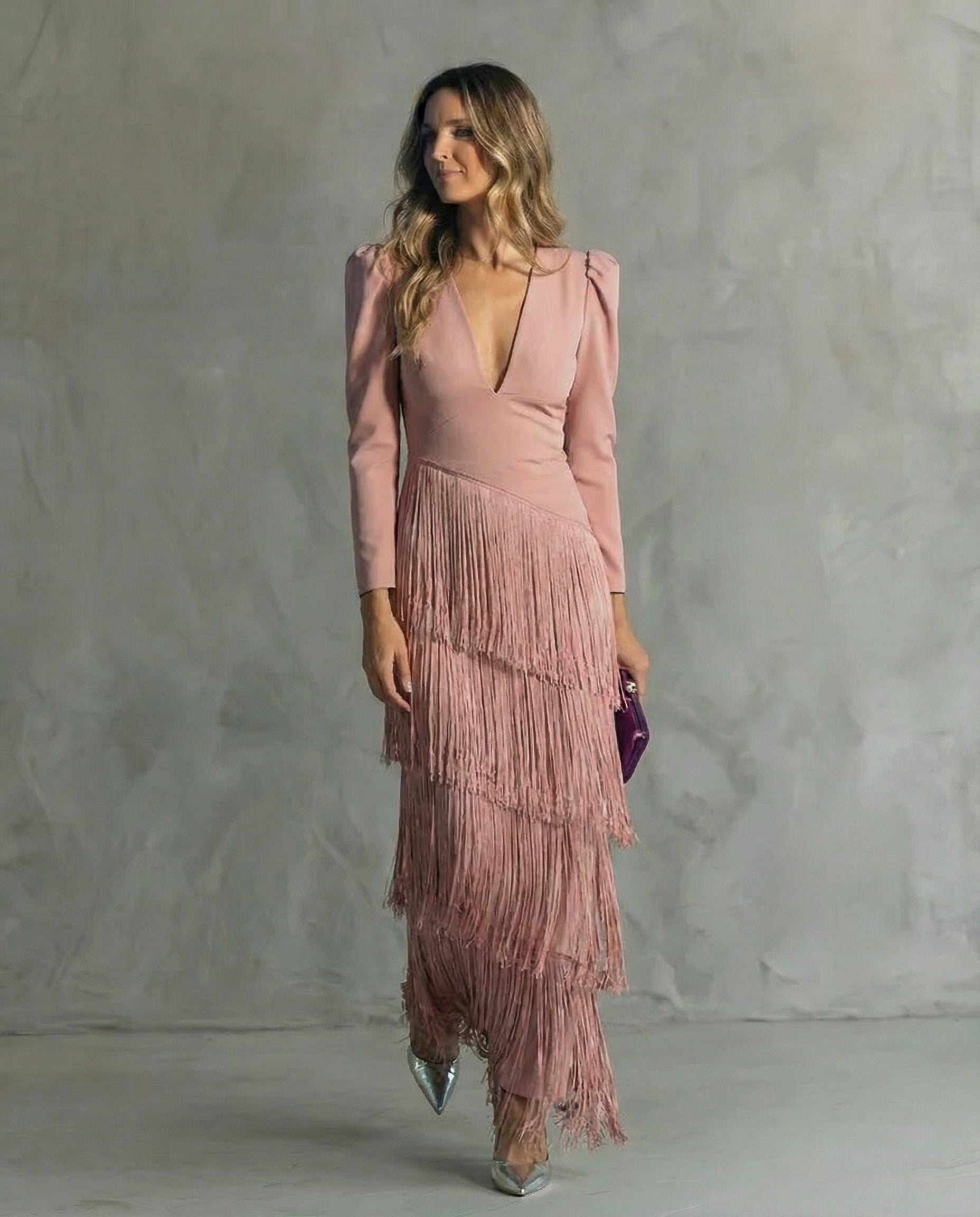 Nerea | Vestido elegante con flecos