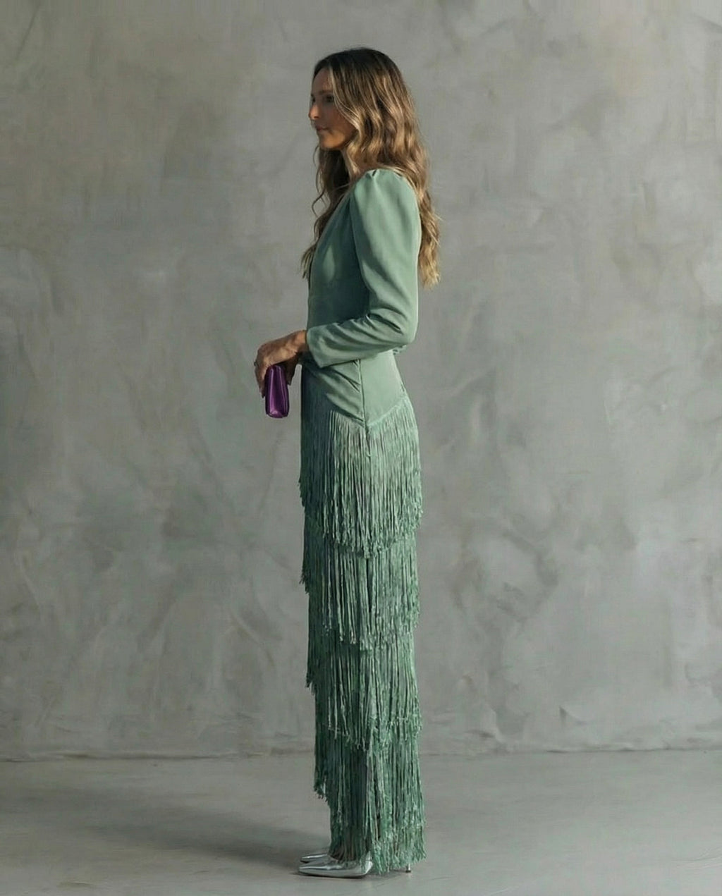Nerea | Vestido elegante con flecos