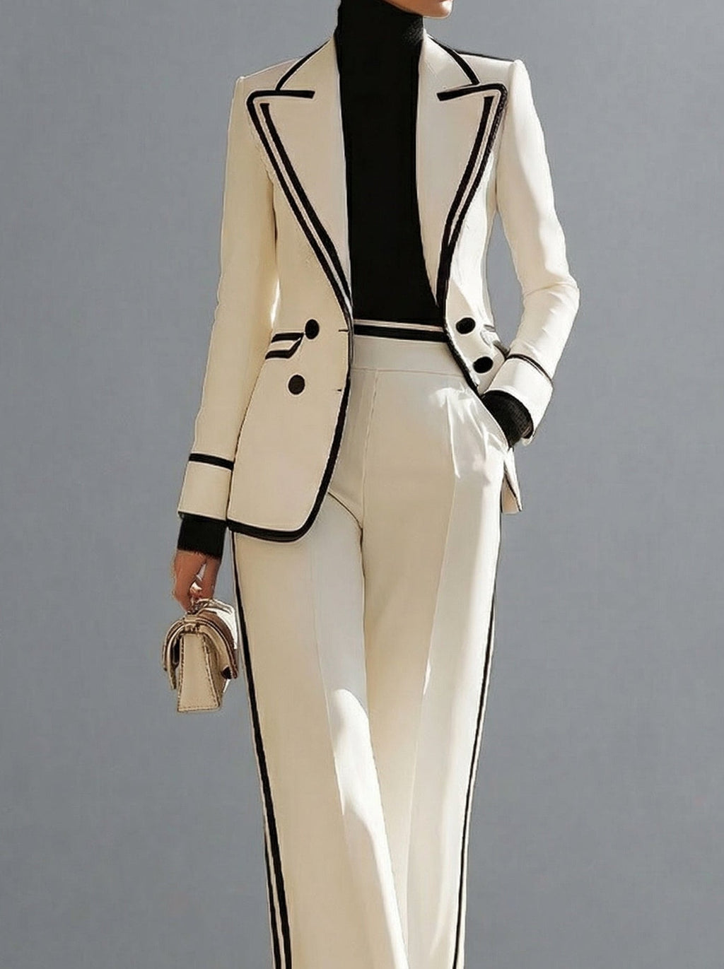 Belén | Conjunto Sastre Elegante con Ribete en Contraste