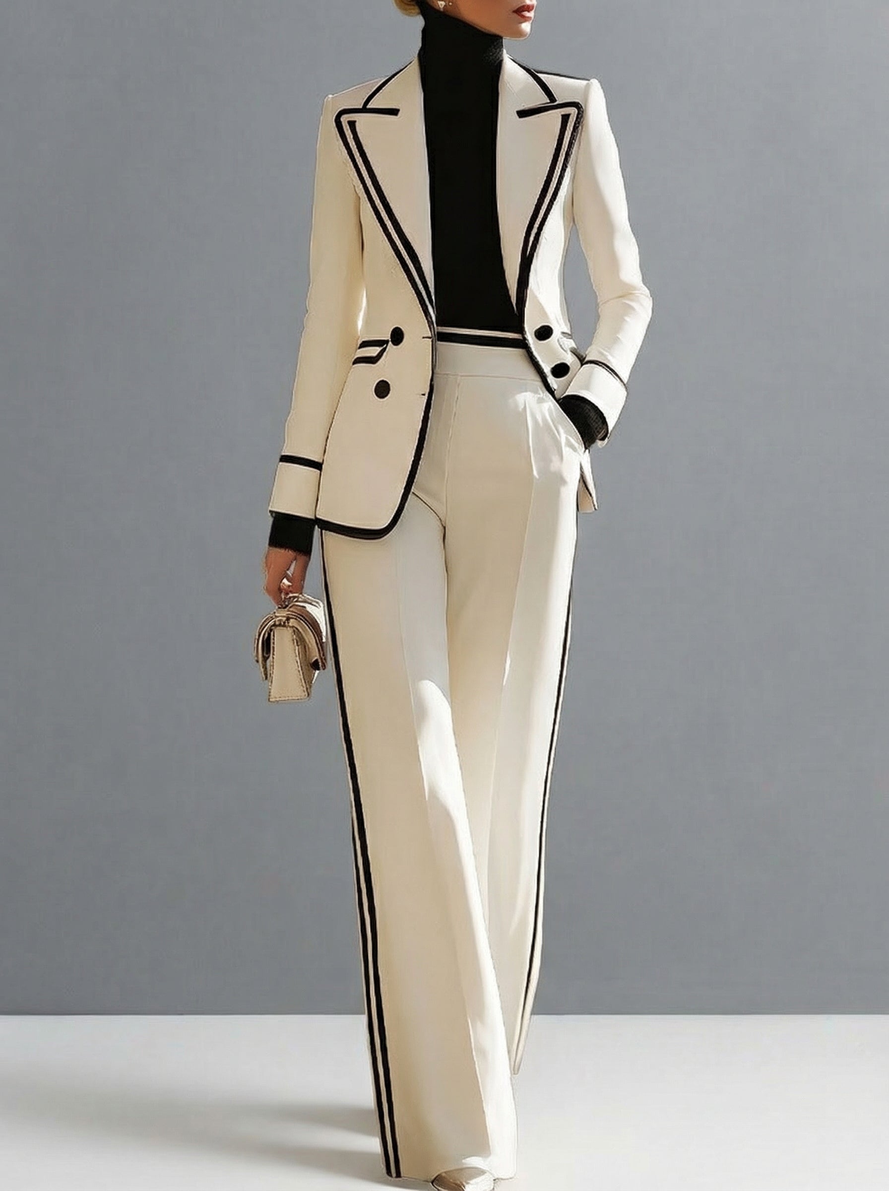 Belén | Conjunto Sastre Elegante con Ribete en Contraste