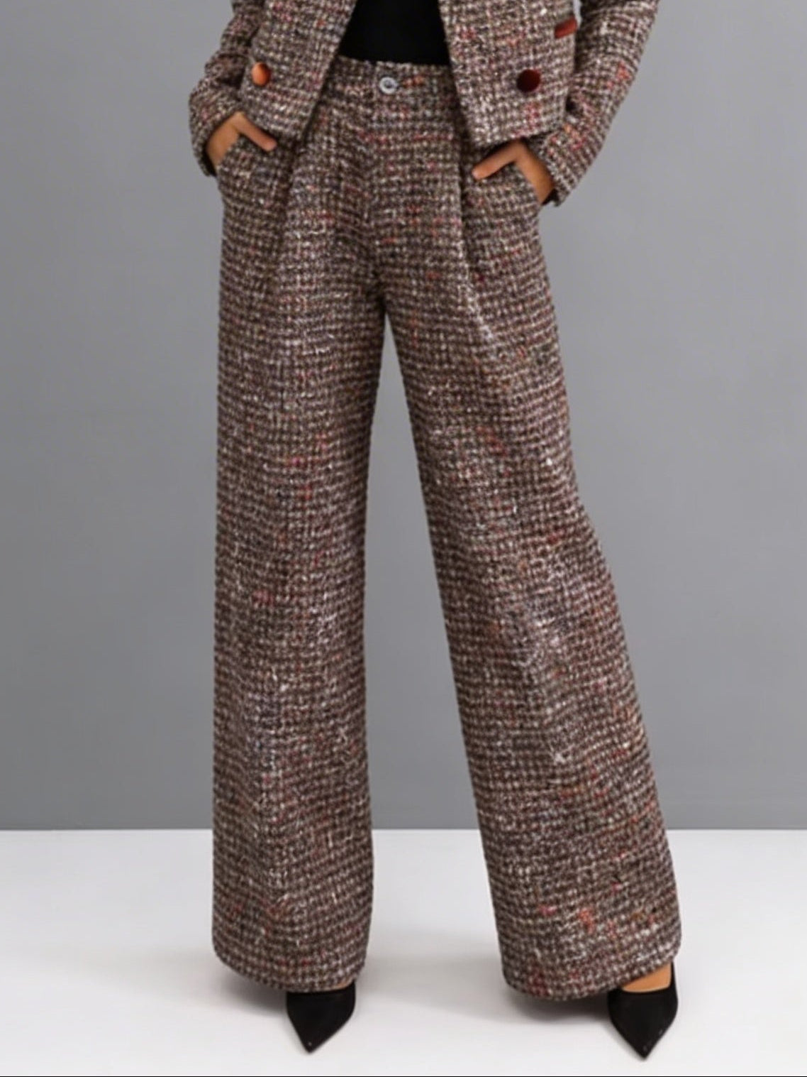 Marina | Conjunto Tweed Elegante de Chaqueta y Pantalón