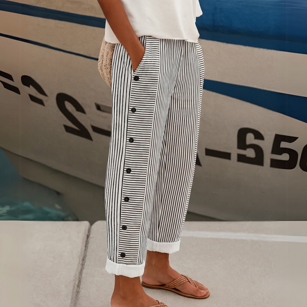 Portofino Linen Striped Pants