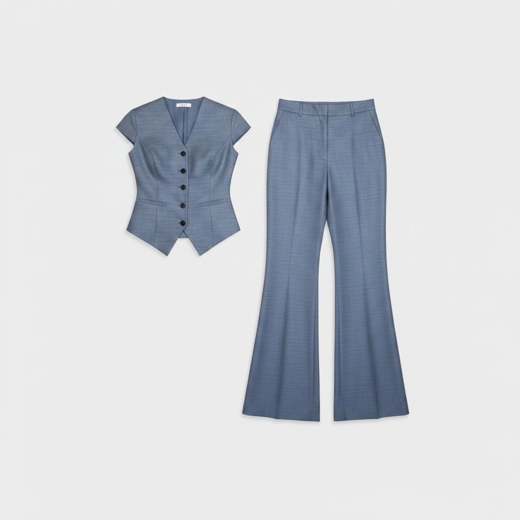 Ivy azul acero - flat lay