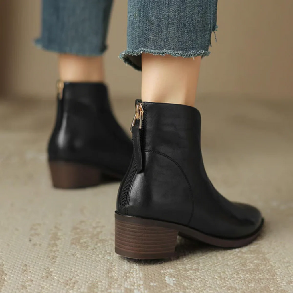 ADELA - Luxury Low Heel Ankle Boots