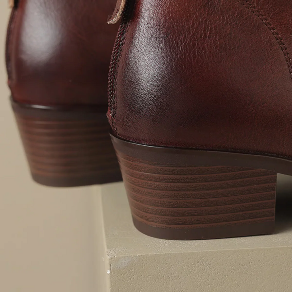 ADELA - Luxury Low Heel Ankle Boots