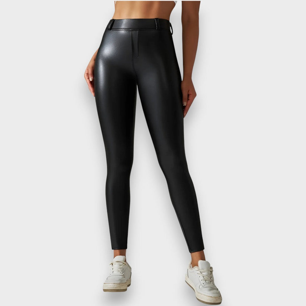 Alice | Faux Leather Shaping Tights