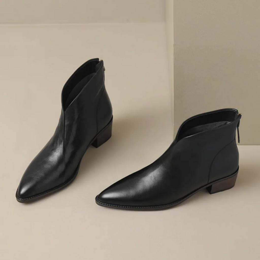 ADELA - Luxury Low Heel Ankle Boots