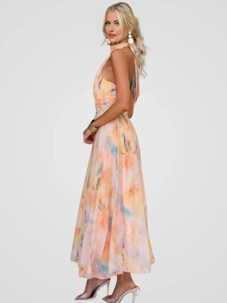 Miranda | Vestido midi en tonos pastel