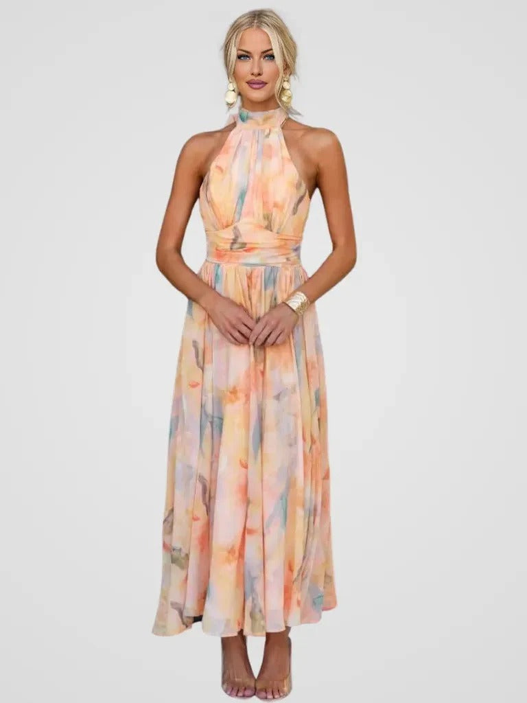 Miranda | Vestido midi en tonos pastel