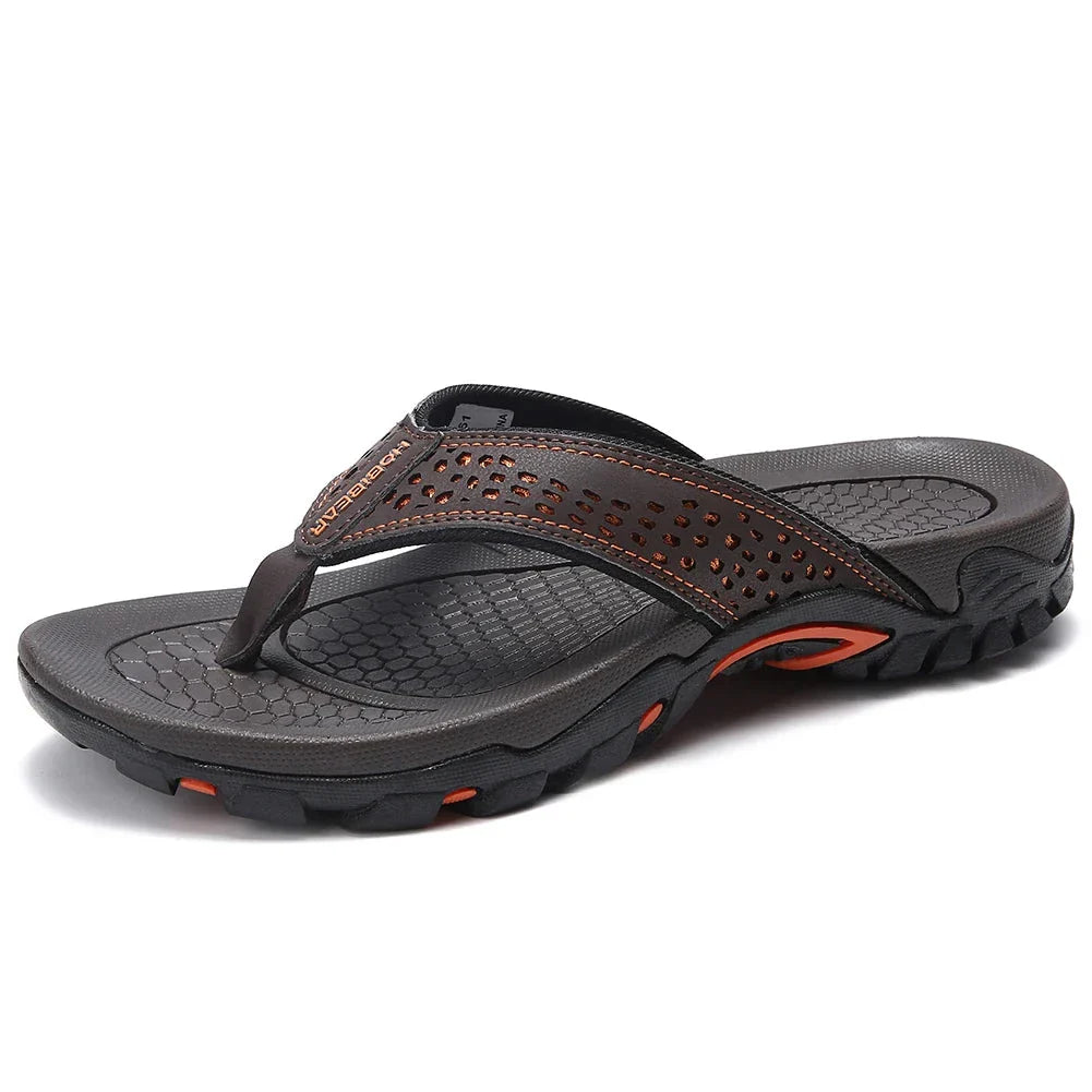 Nexvaron - Men's Leather Flip-Flops