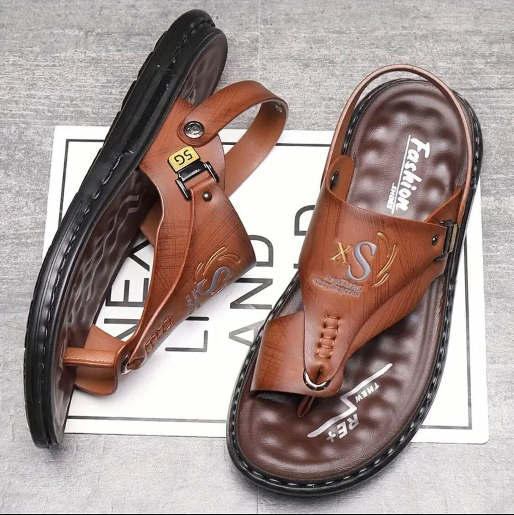 Sandalias Lucian con agarre de cuero