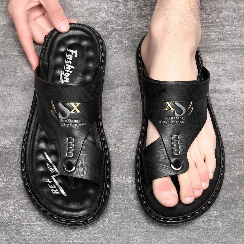 Sandalias Lucian con agarre de cuero