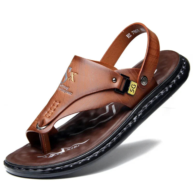 Sandalias Lucian con agarre de cuero