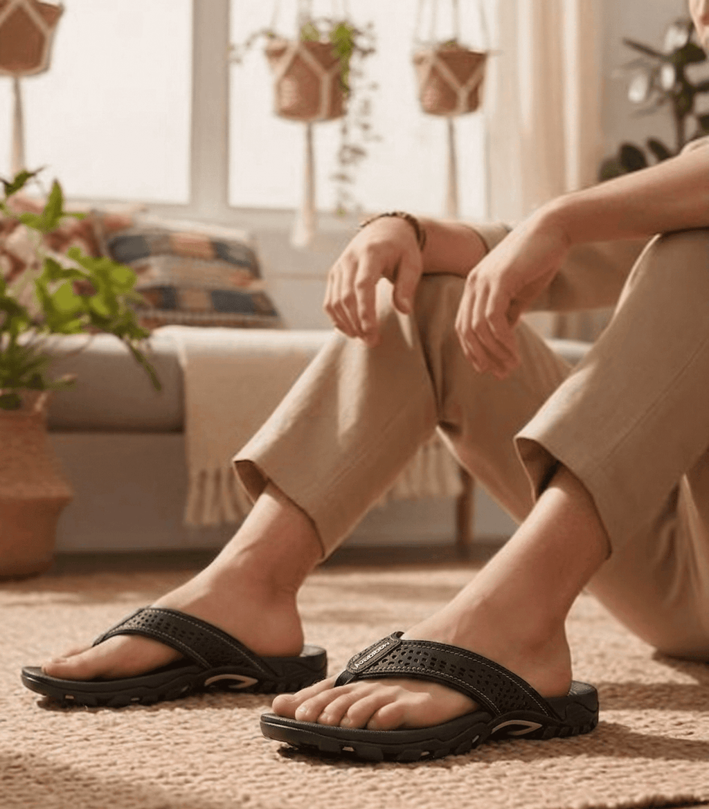 Nexvaron - Men's Leather Flip-Flops