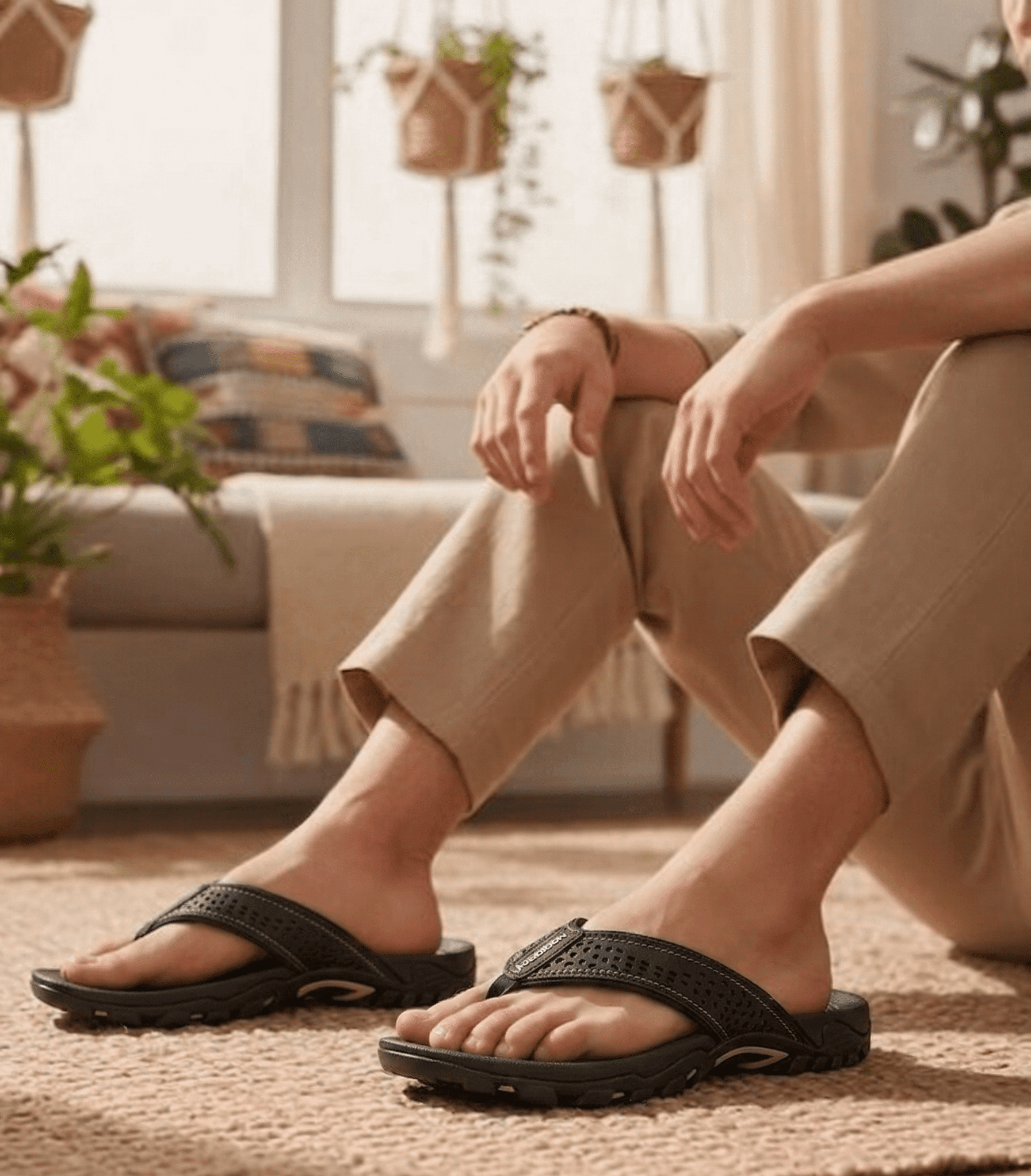Nexvaron - Men's Leather Flip-Flops