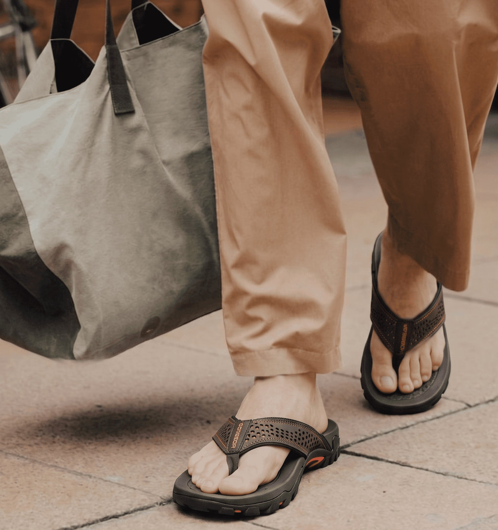 Nexvaron - Men's Leather Flip-Flops