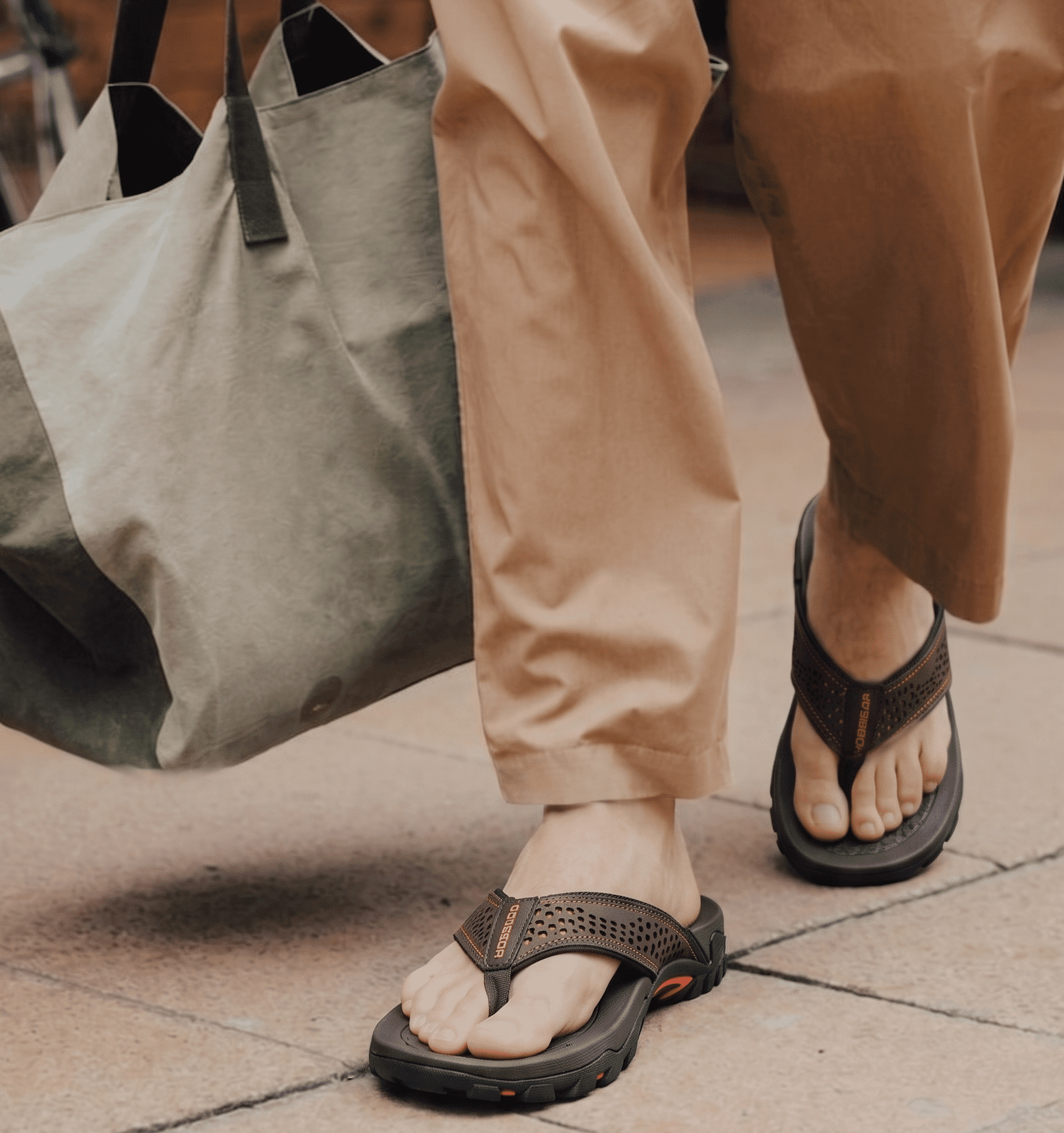 Nexvaron - Men's Leather Flip-Flops