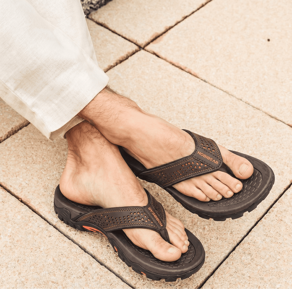 Nexvaron - Men's Leather Flip-Flops