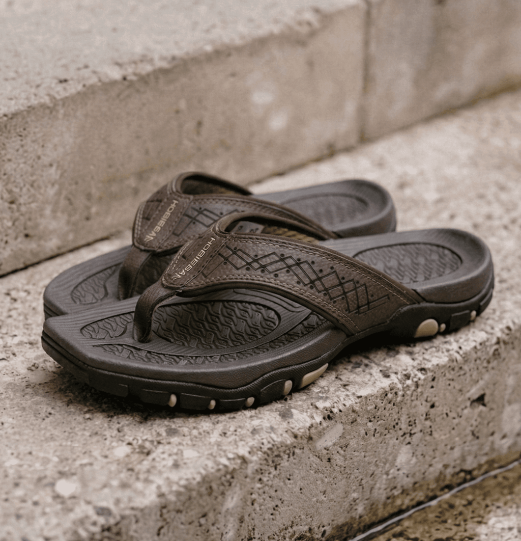 Nexvaron - Men's Leather Flip-Flops