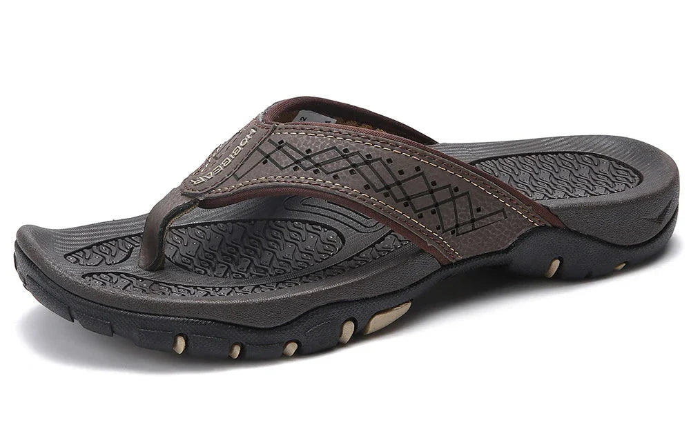 Nexvaron - Men's Leather Flip-Flops