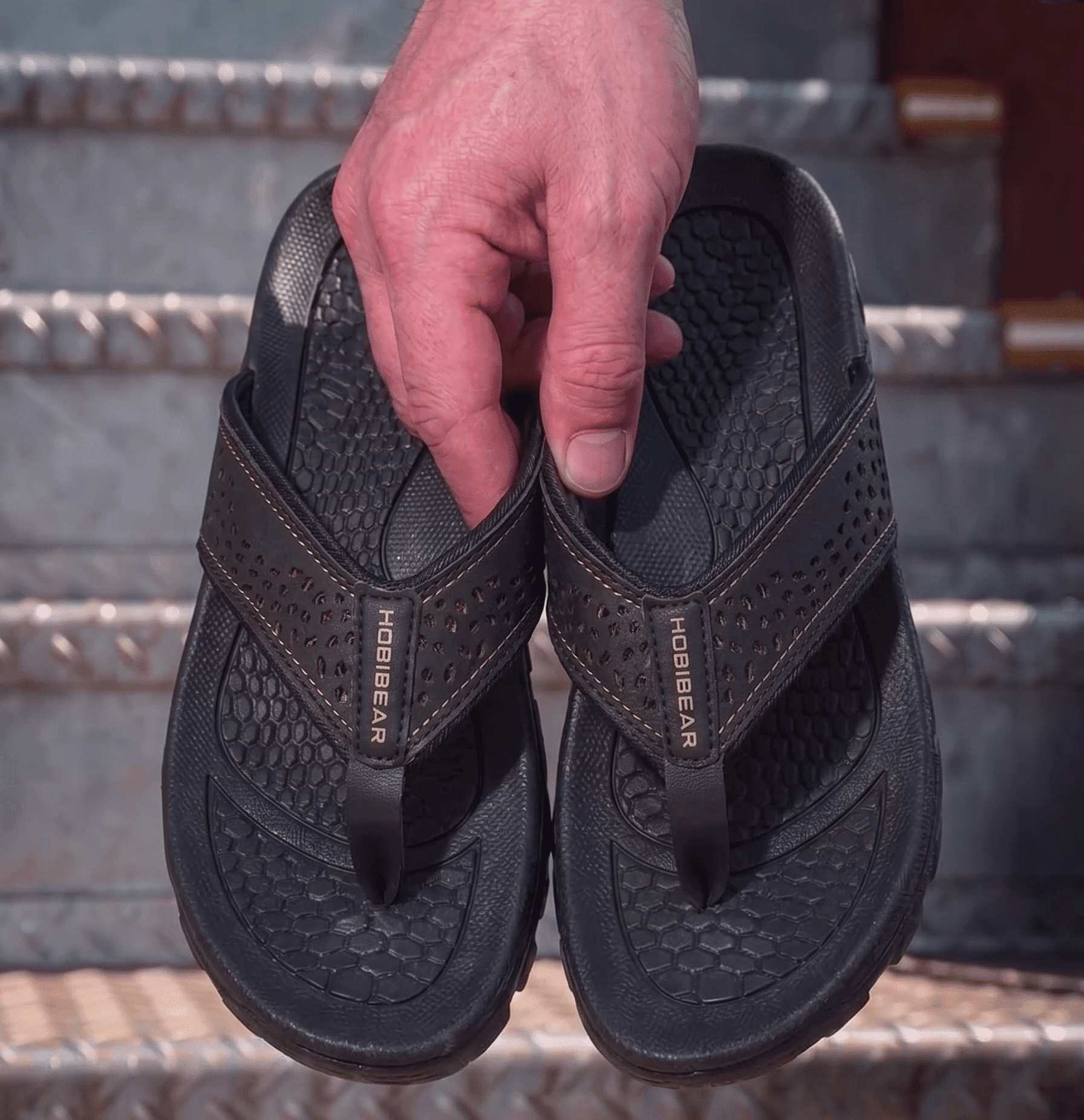 Nexvaron - Men's Leather Flip-Flops