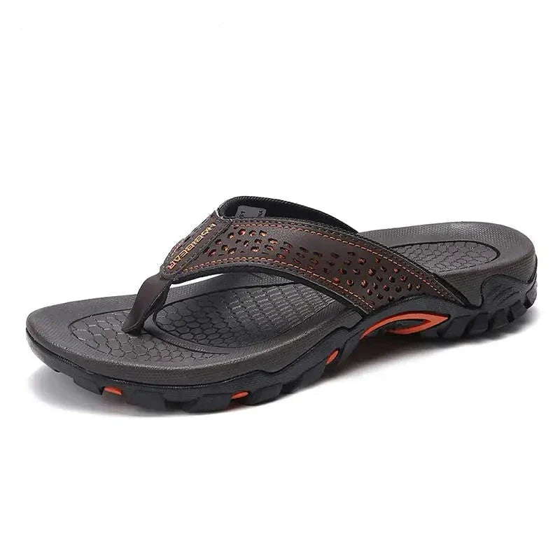 Nexvaron - Men's Leather Flip-Flops
