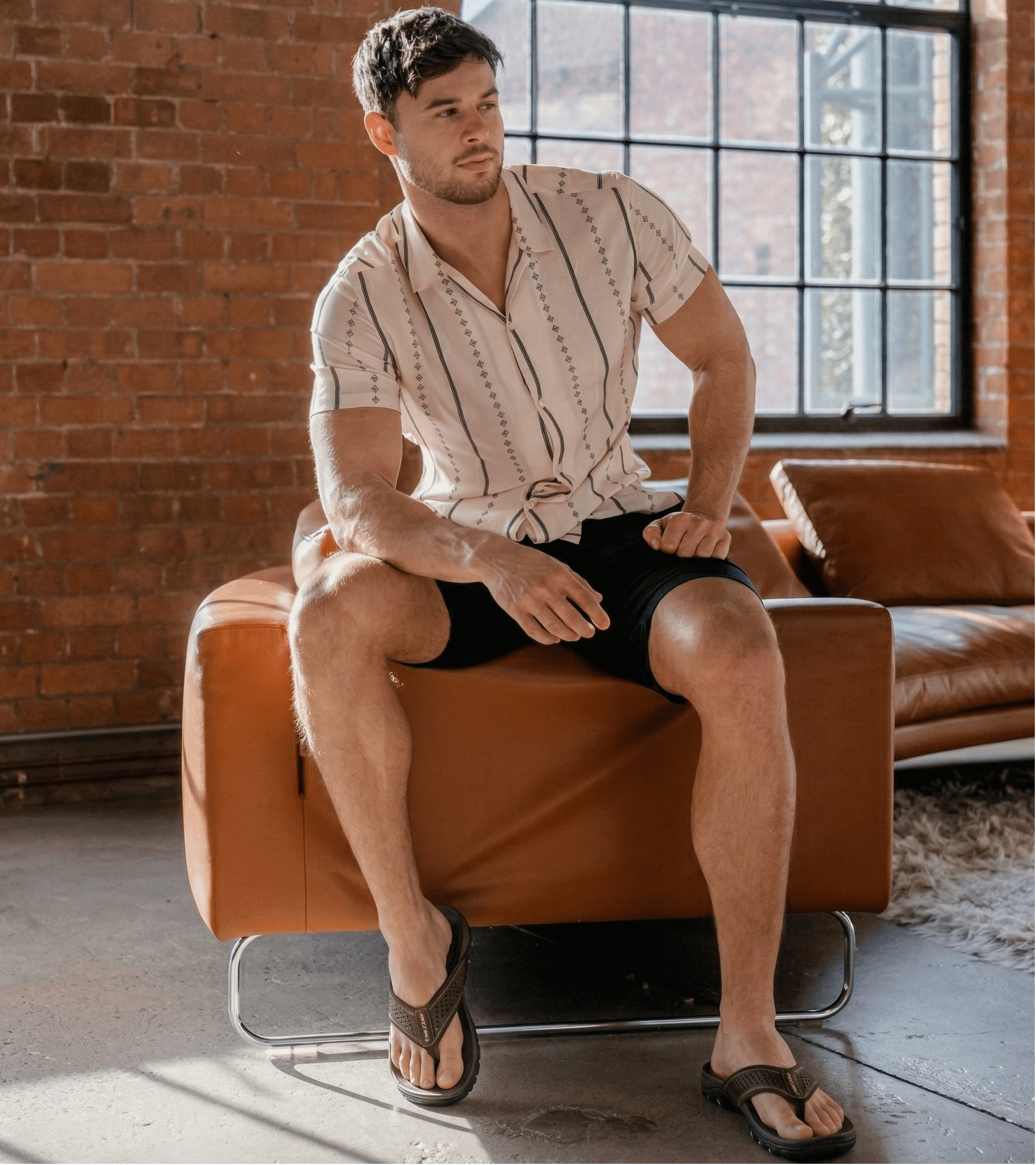 Nexvaron - Men's Leather Flip-Flops