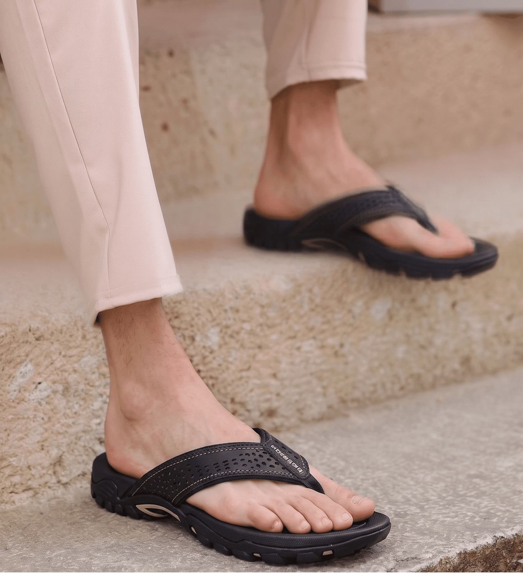 Nexvaron - Men's Leather Flip-Flops