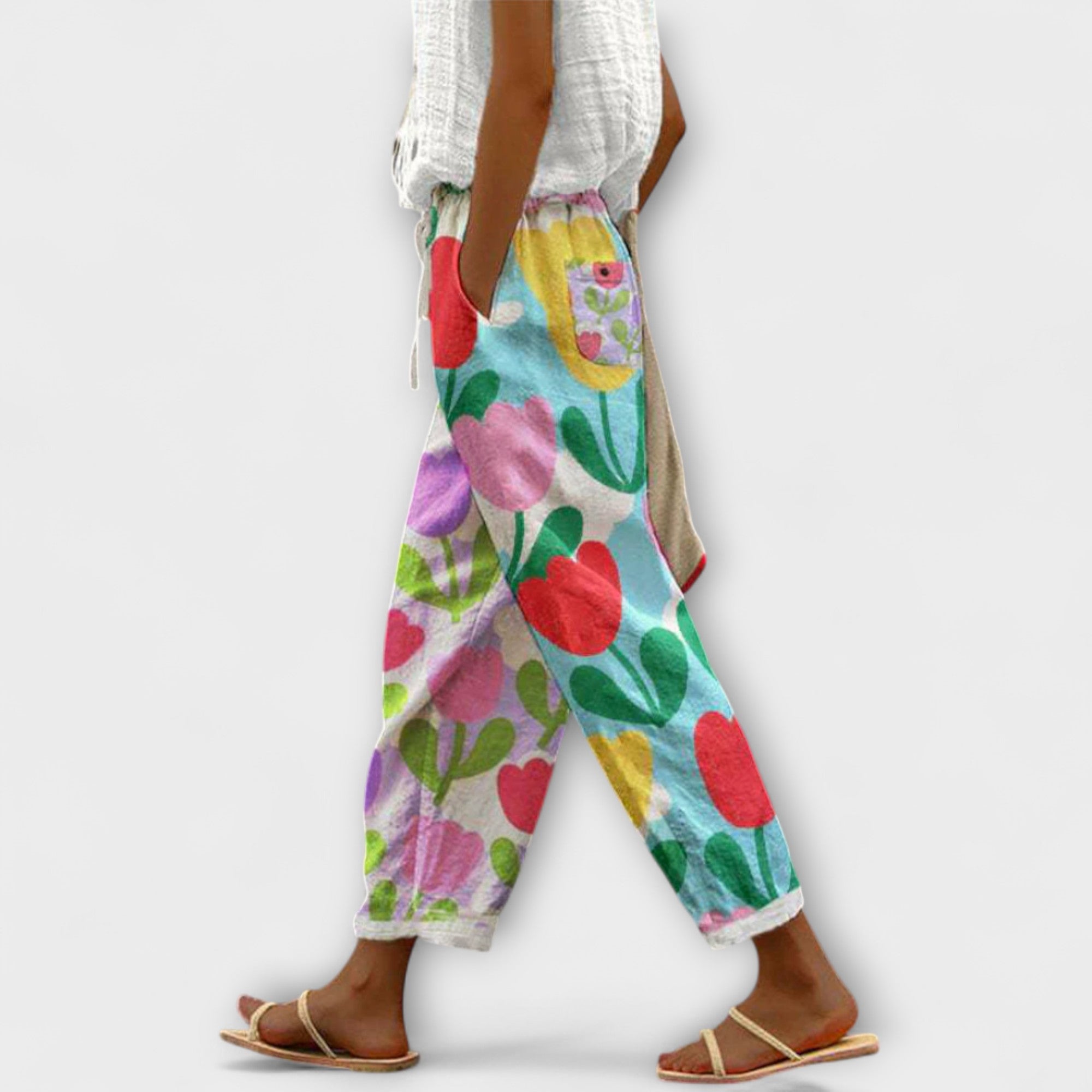 Airish – Characteristically Printed Casual Button Trousers